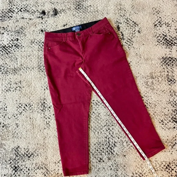 Democracy Women's Skinny Jeans in Rich Burgundy - Picture 3 of 4